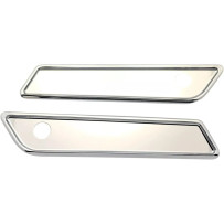 Saddlebag Latch Covers — Chrome, Silver