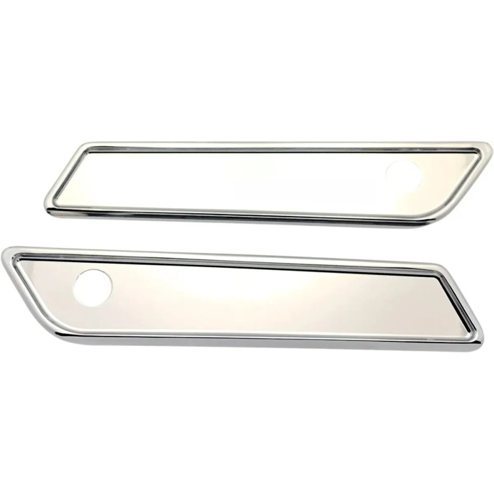Saddlebag Latch Covers — Chrome, Silver