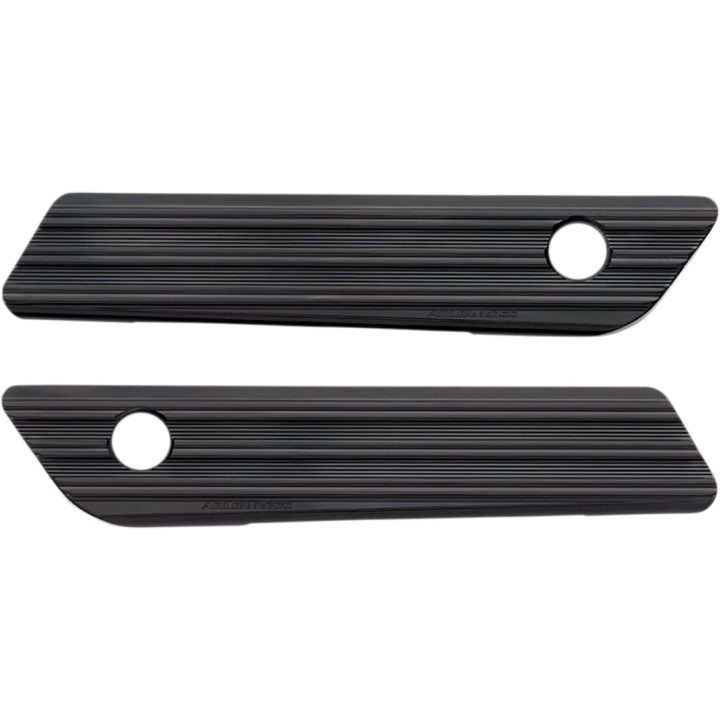 Saddlebag Latch Covers — Saddlebag, 6061 T6 billet aluminum, Black, Pair