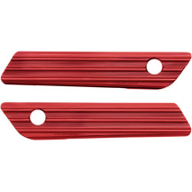 Saddlebag Latch Covers — 10 Gauge, Red, Pair