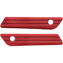 Saddlebag Latch Covers — 10 Gauge, Red, Pair