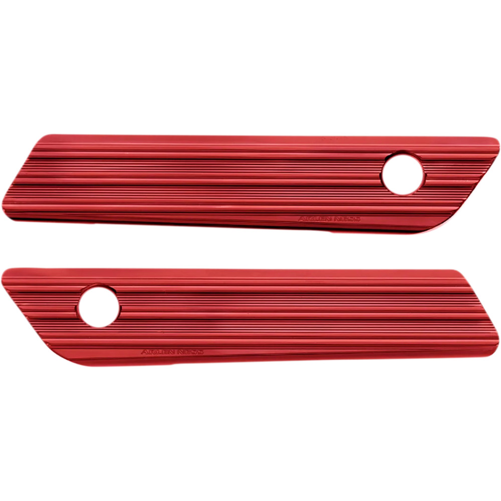 Saddlebag Latch Covers — 10 Gauge, Red, Pair
