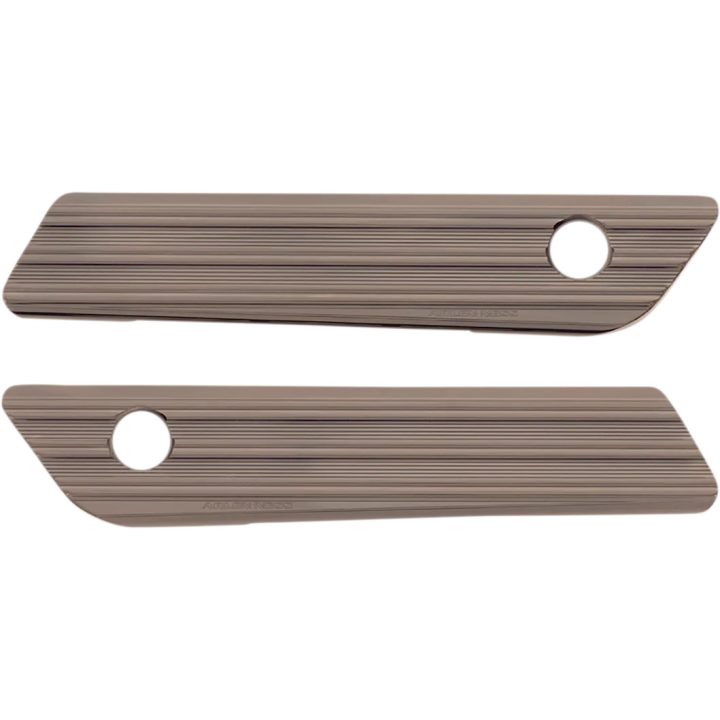 Saddlebag Latch Covers — Titanium, 6061 T-6 Billet Aluminum, Pair