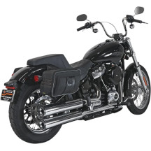 Road Trip Saddlebag — 9.5 L per side, 33×21.5×13.34 cm, Black, fits Harley Softail and Dyna