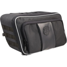Road Trip Saddlebag — 9.5 L per side, 33×21.5×13.34 cm, Black, fits Harley Softail and Dyna