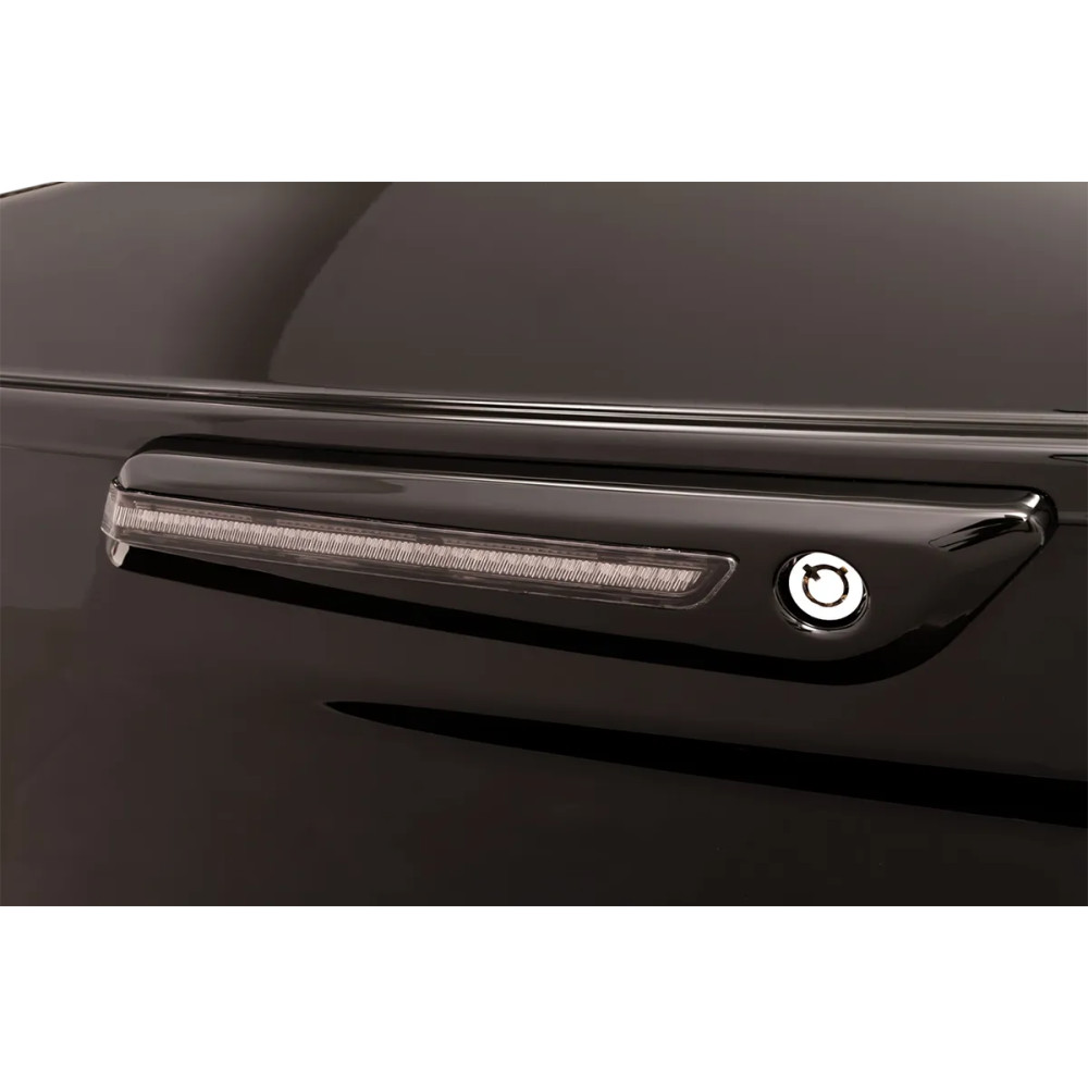 Cubiertas de bisagra LED para alforjas — Negro