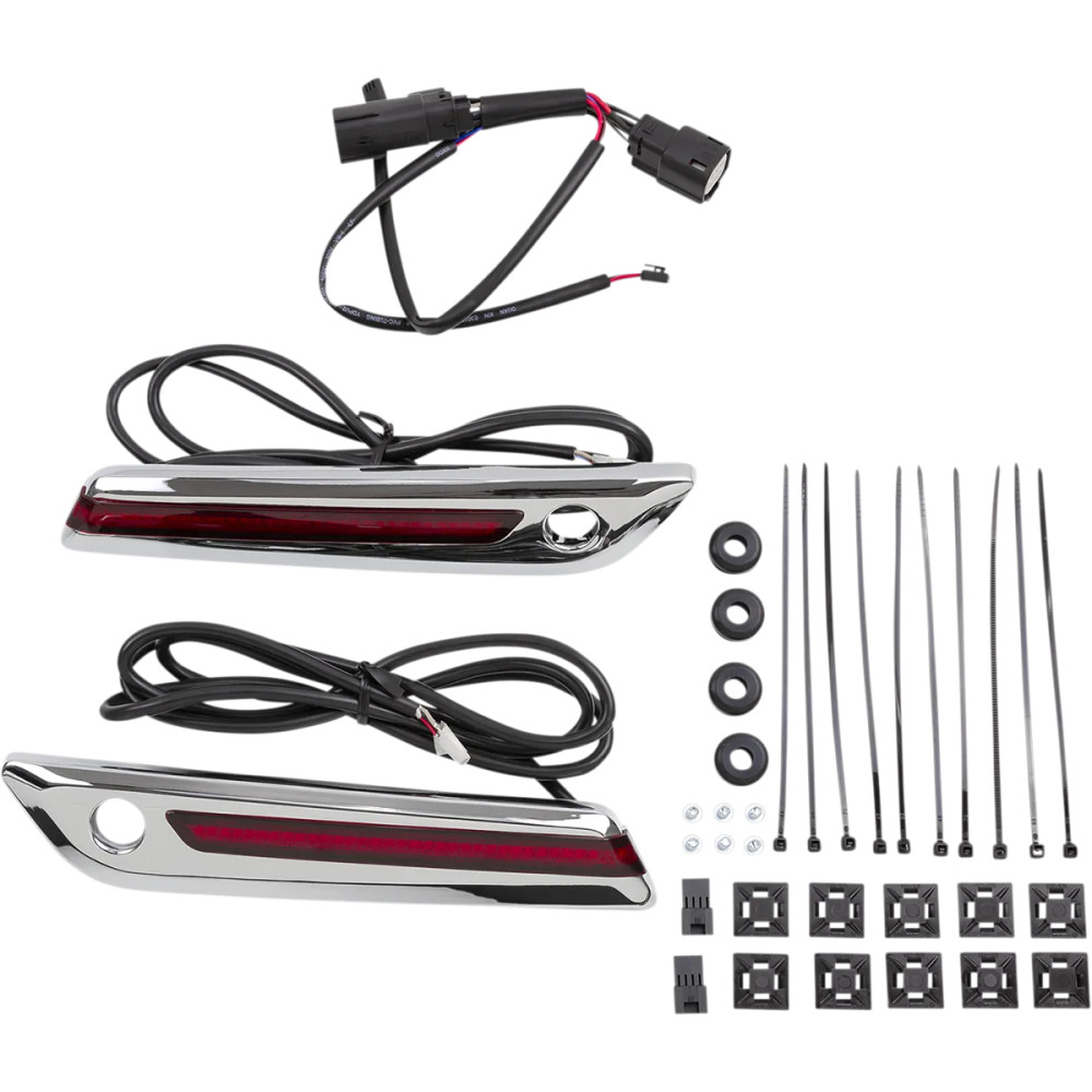 Cubiertas LED para bisagras de alforjas — Alforjas, cromado