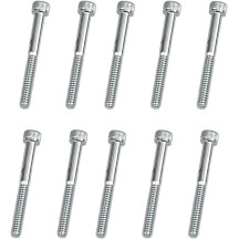 Tornillos de cabeza de vaso de repuesto — #10-24, 45 mm (1-3/4"), paquete de 10, cromado