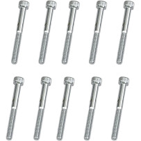 Tornillos de cabeza de vaso de repuesto — #10-24, 45 mm (1-3/4"), paquete de 10, cromado