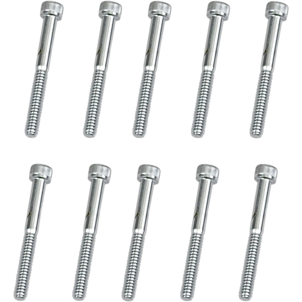 Tornillos de cabeza de vaso de repuesto — #10-24, 45 mm (1-3/4"), paquete de 10, cromado