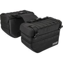 Alforja Expedition — 35.5×25.5×15 cm, 21 L, compatible con guardabarros de 12", Negro