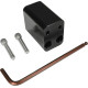 Saddlebag Plate Latch Extension — 57.15×25.4×50.8 mm, Anodized Black
