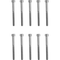 Tornillos de cabeza con hexágono interior de repuesto — #10-24, 50,8 mm (2"), paquete de 10, cromo