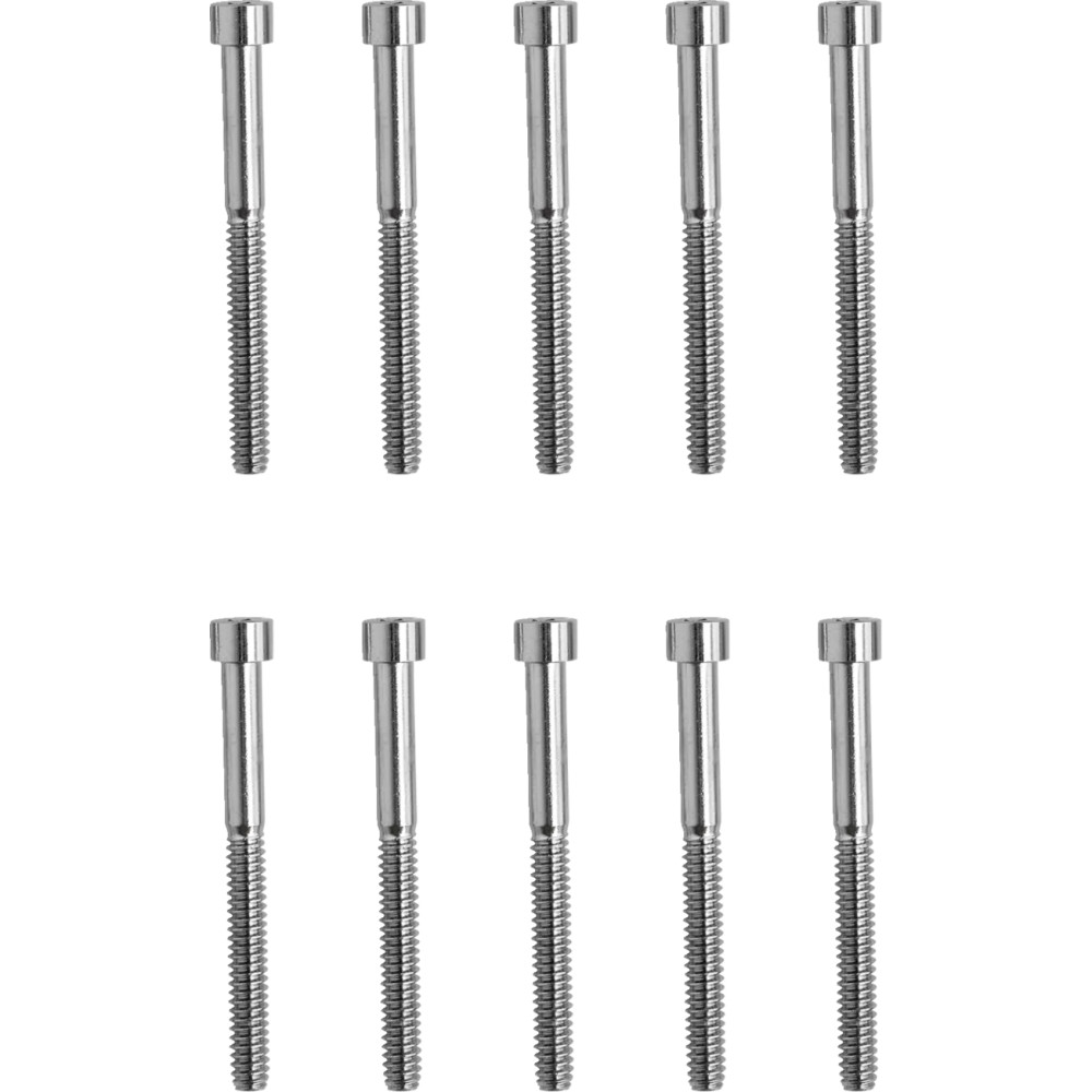 Tornillos de cabeza con hexágono interior de repuesto — #10-24, 50,8 mm (2"), paquete de 10, cromo