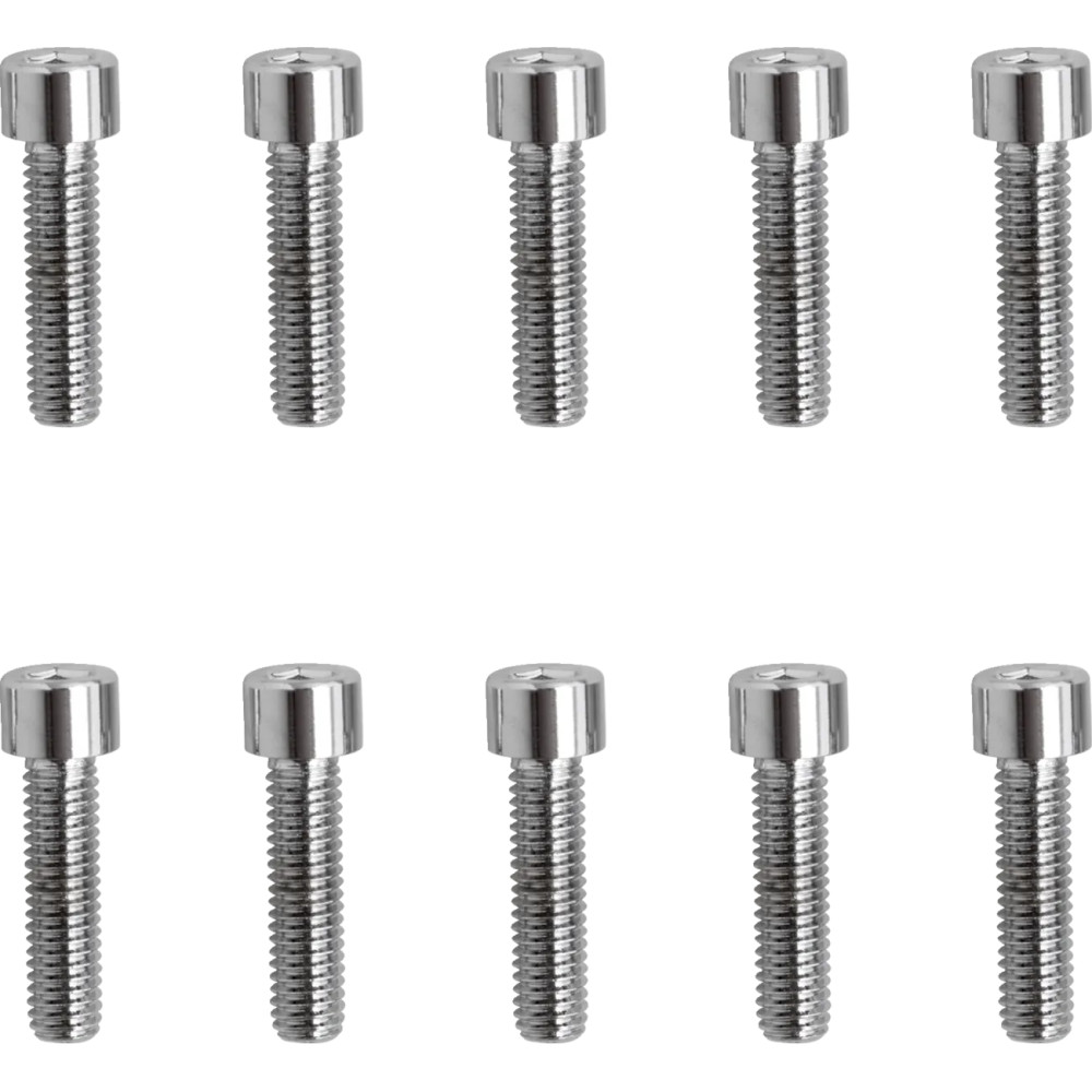 Tornillos de cabeza hexagonal interior de repuesto — #10-32, 20 mm (3/4"), 10 unidades, Cromo