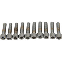 Tornillos de cabeza cilíndrica con hexágono interior — #10-32, 22,2 mm (7/8"), paquete de 10, cromo