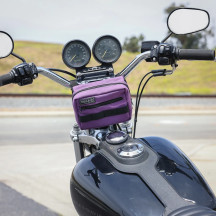 Handlebar Bag — 7" x 5" x 3.25", Purple / Orange