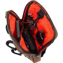 Handlebar Bag Slim — 9" x 8" x 2", handlebar mount, brown