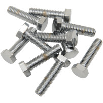 Tornillos hexagonales de repuesto — 25,4 mm (1"), paquete de 10, plateado