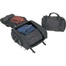 S2200E Expandable Sissy Bar Bag — 18 in H x 15 in W x 8 in D, 2200 cu in, Black
