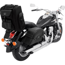 S2200E Expandable Sissy Bar Bag — 18 in H x 15 in W x 8 in D, 2200 cu in, Black