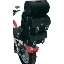 S3200DE Deluxe Sissy Bar Bag — 20 in W x 21 in H x 12.5 in D, 57.4 L, Black