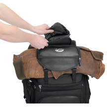 BR3400 Backseat or Sissy Bar Bag — 14" W x 19" H x 12" D, 3,400 cubic inches (55.7 L)