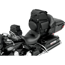 BR3400EX Combination Backrest, Backseat, and Sissy Bar Bag — 14" x 19" x 12", 3,400 cu in, Black