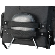 Route 1 Destination/Getaway Backrest Bag — 15" x 12" x 12" main, 15" x 12" x 6" top, 35.5 L, Black