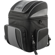Route 1 Destination/Getaway Backrest Bag — 15" x 12" x 12" main, 15" x 12" x 6" top, 35.5 L, Black