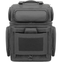 BR3400 Tactical Sissy Bar Bag — 55.7 L (3400 cu in), 19" H x 14" W x 12" D, Black, Universal fitment