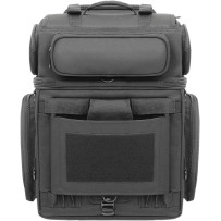 BR3400 Tactical Sissy Bar Bag — 55.7 L (3400 cu in), 19" H x 14" W x 12" D, Black, Universal fitment