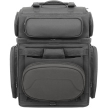 BR3400 Tactical Sissy Bar Bag — 55.7 L (3400 cu in), 19" H x 14" W x 12" D, Black, Universal fitment