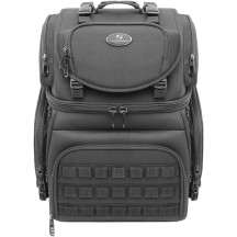 BR3400 Tactical Sissy Bar Bag — 55.7 L (3400 cu in), 19" H x 14" W x 12" D, Black, Universal fitment