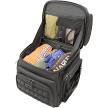 BR3400 Tactical Sissy Bar Bag — 55.7 L (3400 cu in), 19" H x 14" W x 12" D, Black, Universal fitment