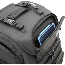 BR3400 Tactical Sissy Bar Bag — 55.7 L (3400 cu in), 19" H x 14" W x 12" D, Black, Universal fitment