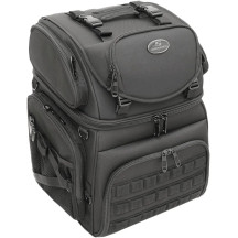 BR3400 Tactical Sissy Bar Bag — 55.7 L (3400 cu in), 19" H x 14" W x 12" D, Black, Universal fitment