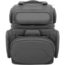 BR1800 Tactical Sissy Bar Bag — 38×28×25.5 cm (15×11×10 in), Black, rear mount