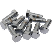 Pernos de repuesto de rosca fina y cabeza hexagonal — 3/8"-24, 20 mm (3/4"), paquete de 10, cromado