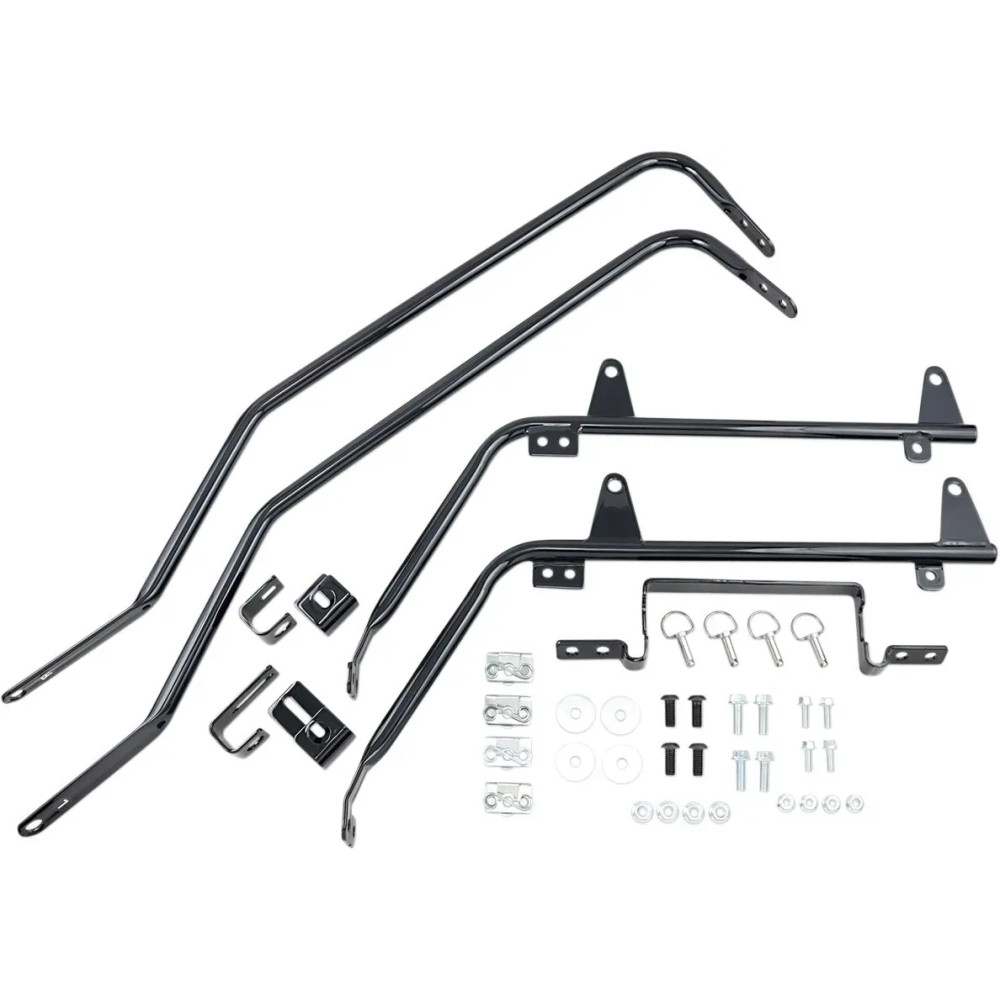 BaggerTail Saddlebag Mount for Softail Models — Fits '93–'21 Softail models, Black