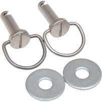 Saddlebag Fasteners/receptacles — Silver, pair