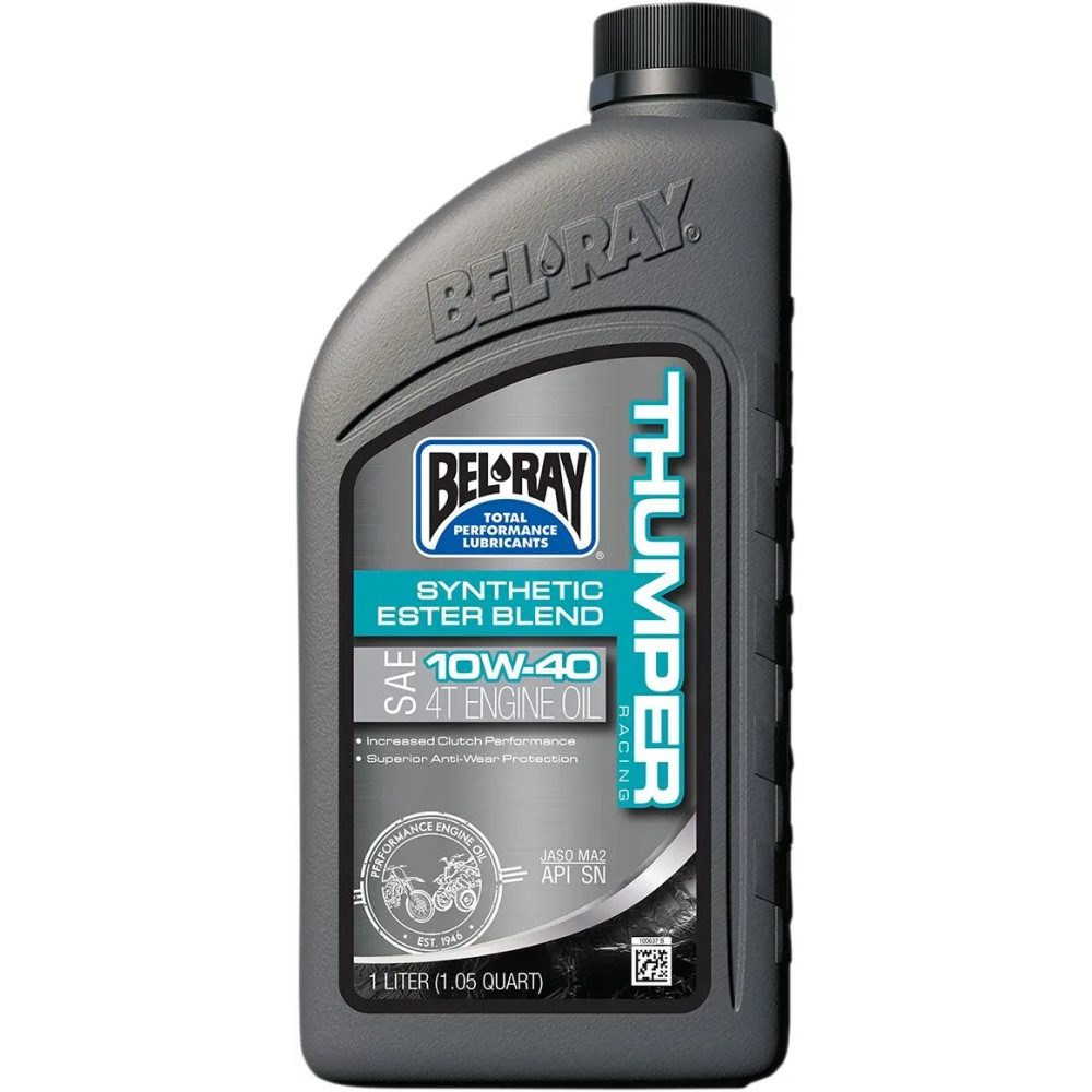 Thumper® Racing Synthetic Ester Blend 4T Engine Oil — 1 L (1.05 US qt), 10W-40, JASO MA2