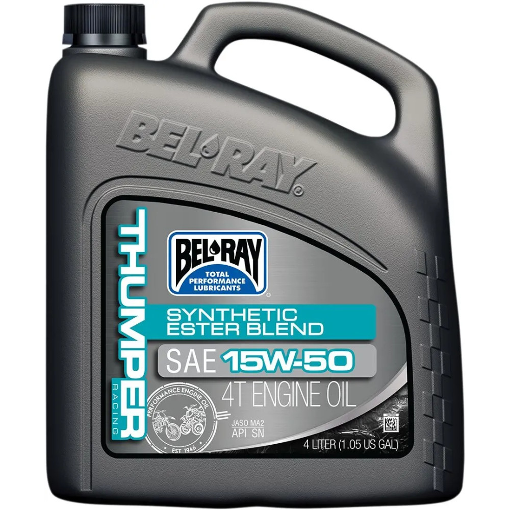 Thumper® Racing Synthetic Ester Blend 4T Engine Oil — 4 L (1.05 US gal.), 15W-50