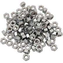 Tuercas hexagonales — paquete de 100, plateado