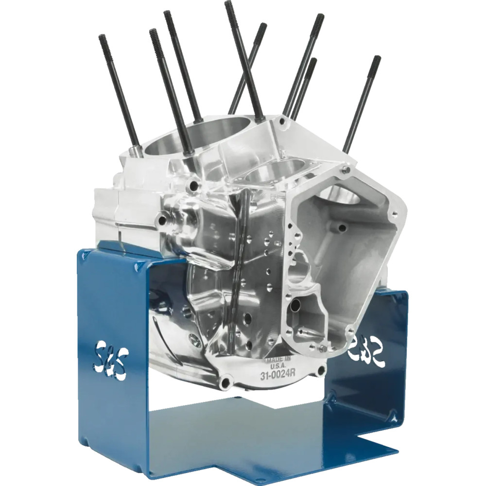 Engine Stand — For Evo Big Twin, Blue, Powder-coated