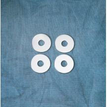 Washer Set — 7/8 in, 1/4 in bolt, Silver, 4 Pack