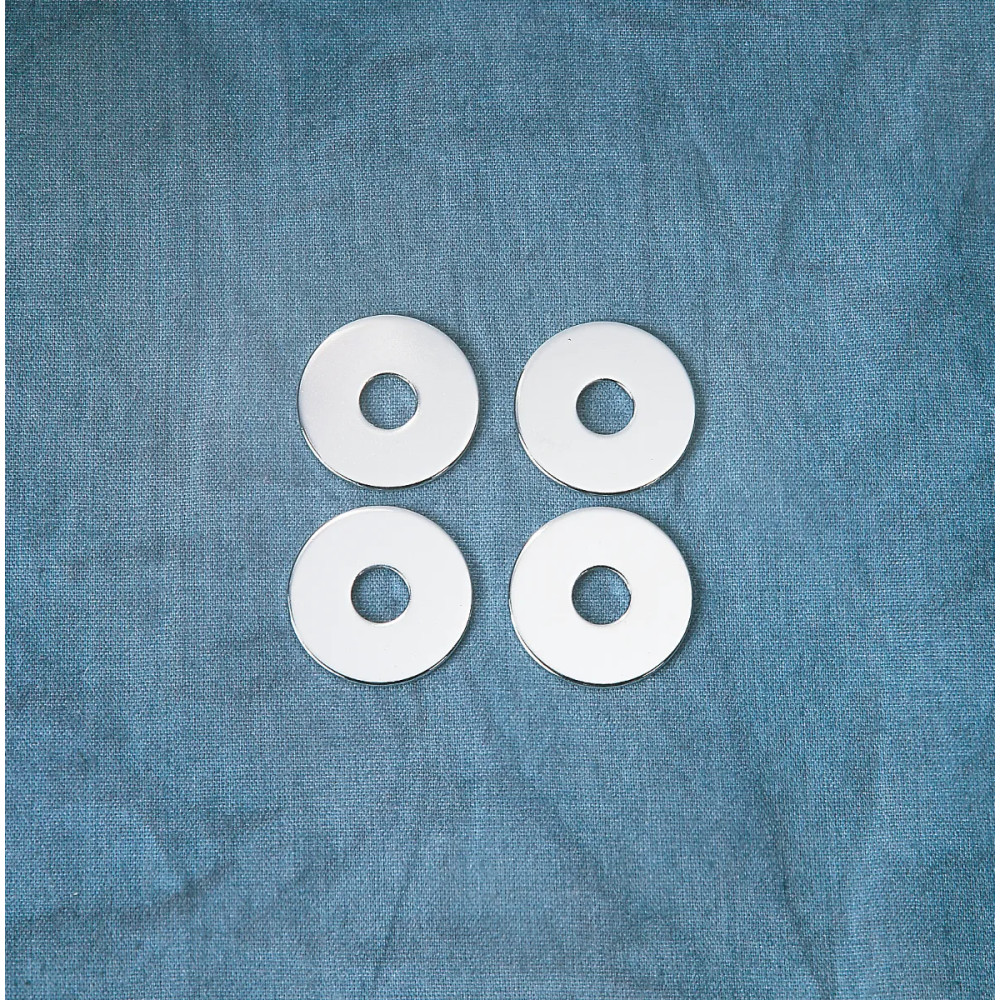 Washer Set — 7/8 in, 1/4 in bolt, Silver, 4 Pack
