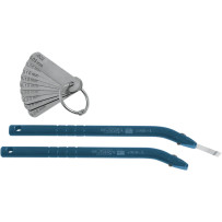 Feeler Gauge Set — .002–.011 in, Blue/Silver