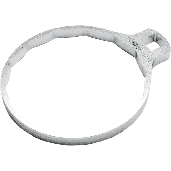 Llave delgada para filtro de aceite — 14 ranuras, plateado