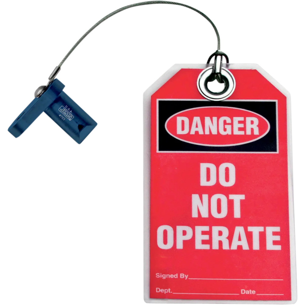 Mighty Bite Flywheel Lock and Tag — Blue